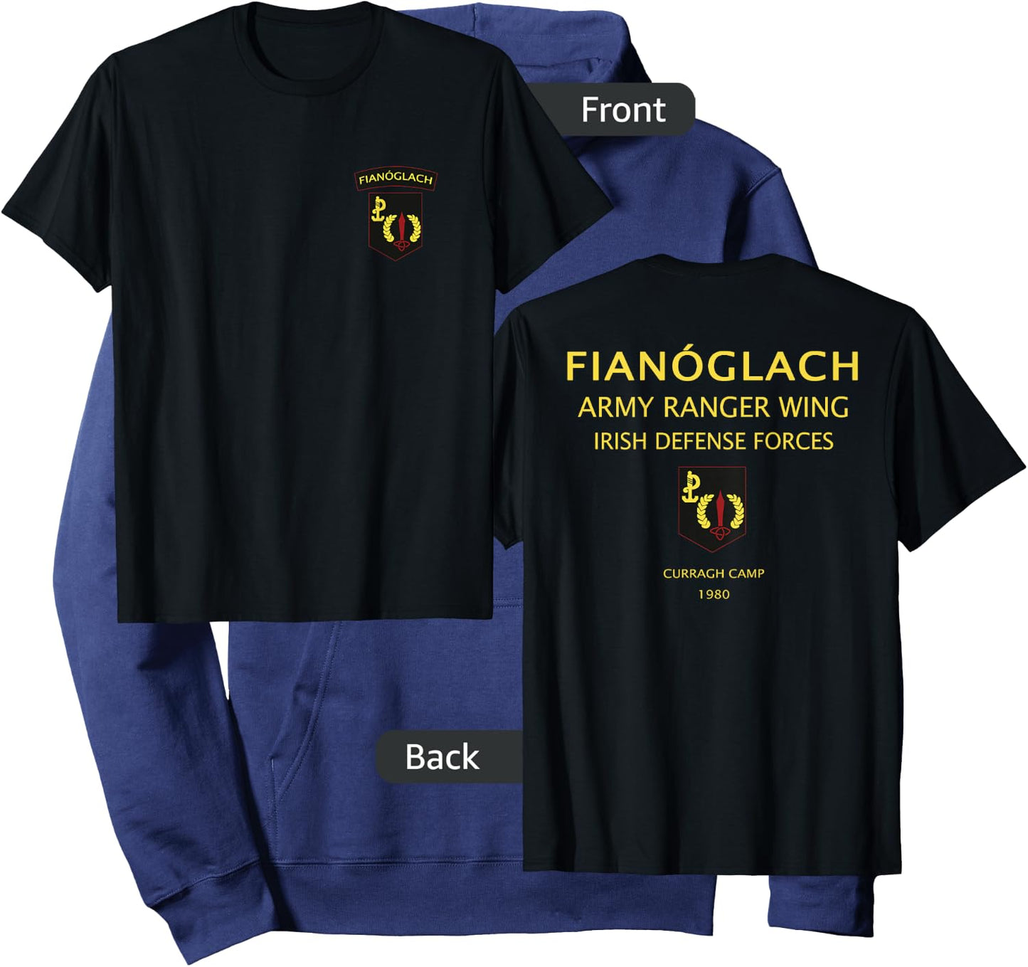 Fianoglach Irish Special Force Army Ranger Ireland Defence Hoodie - Hoodie | Navy