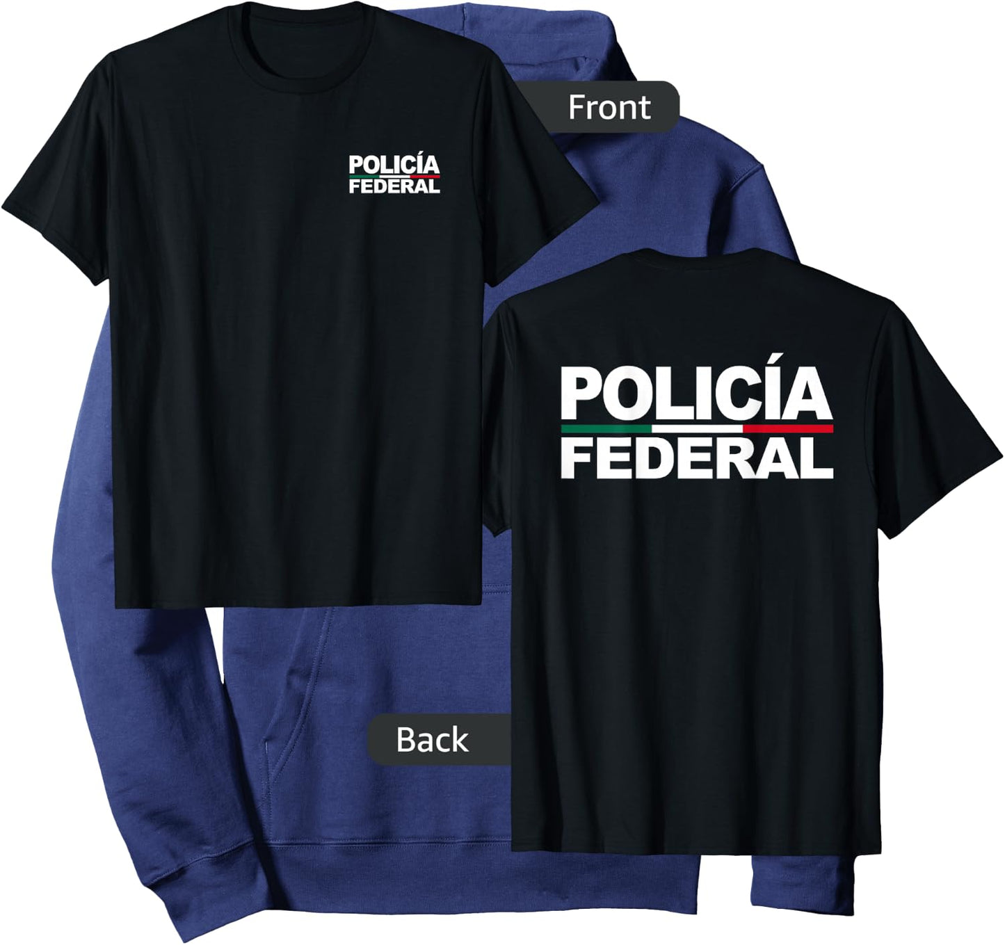 Mexico Policia Federal Mexican Police Law Costume Hoodie - Hoodie | Navy