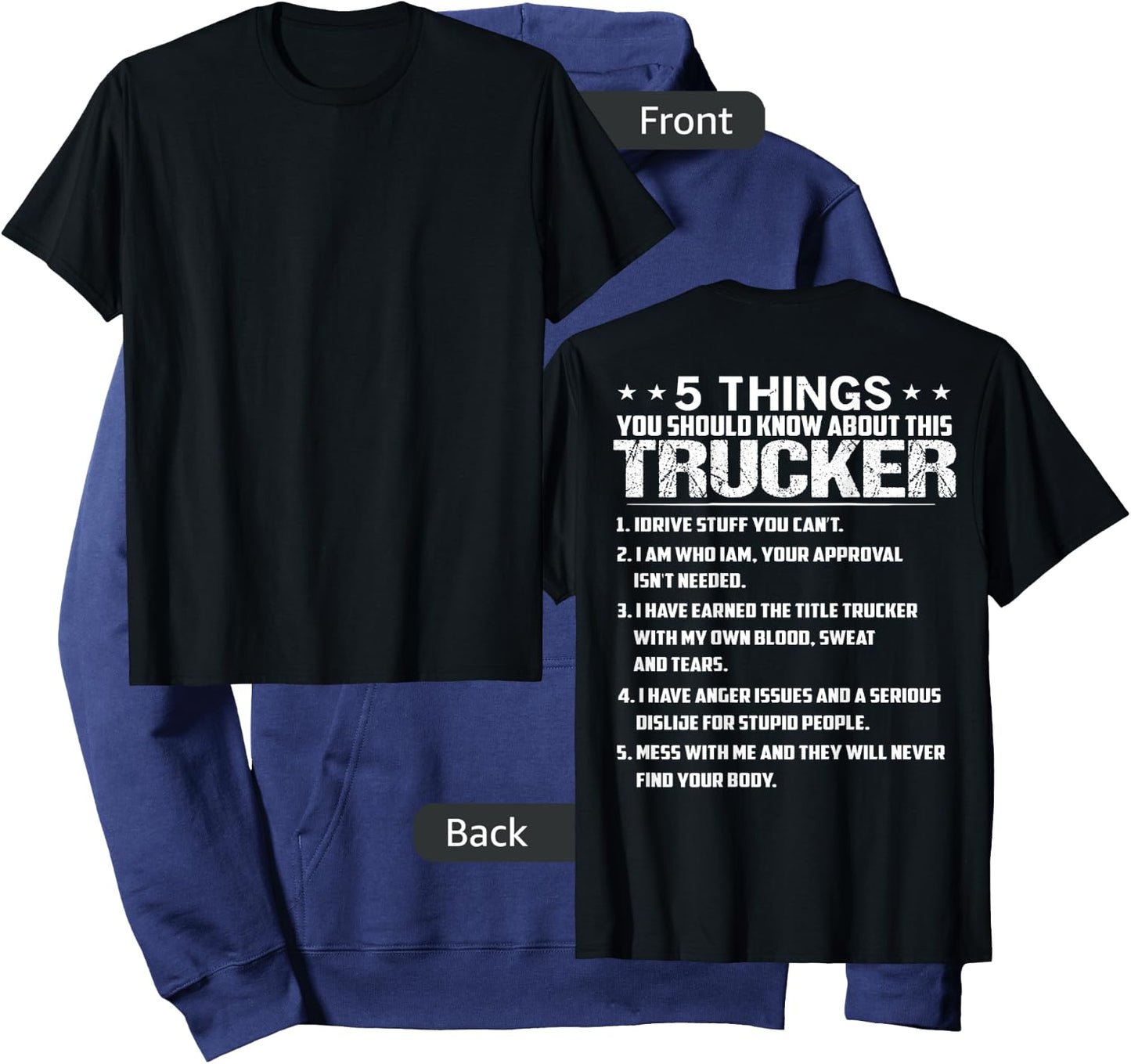 5 Things You Should Know About This Trucker (on back) Hoodie - Hoodie | Navy