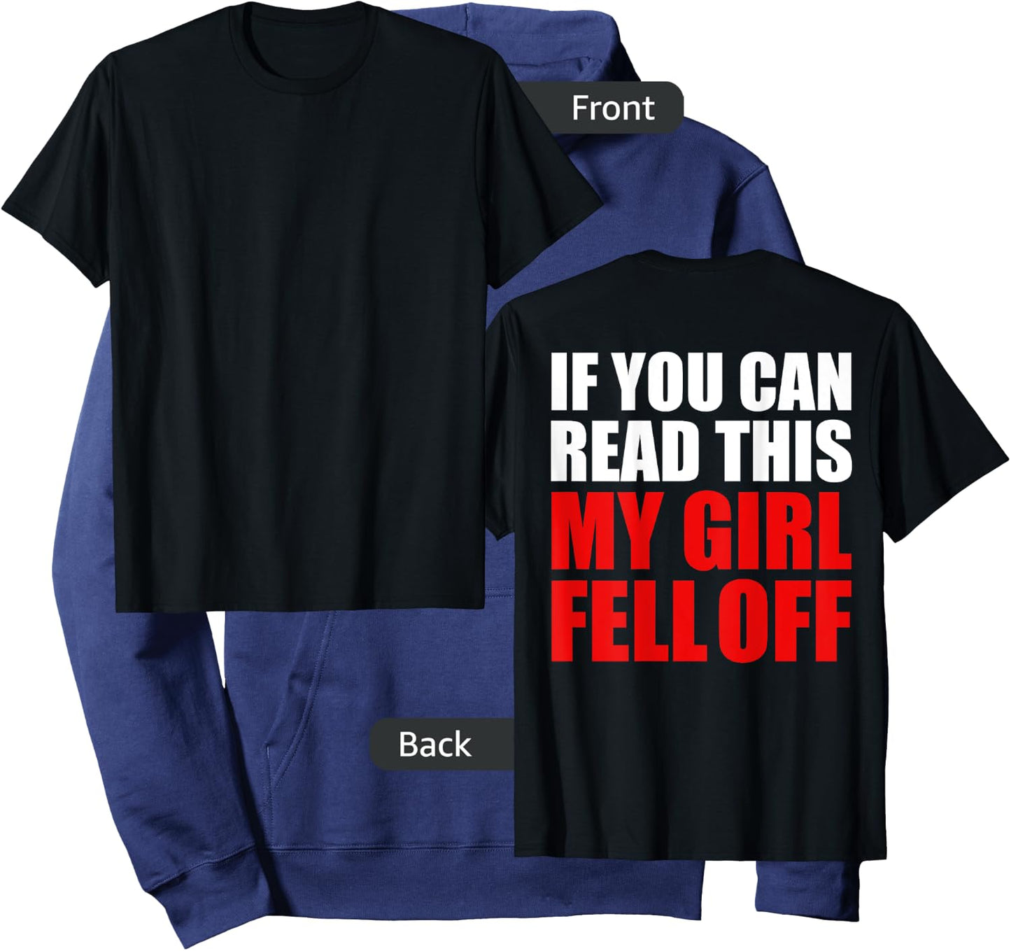 Funny Biker If You Can Read This My Girl Fell Off Motorcycle Hoodie - Hoodie | Navy