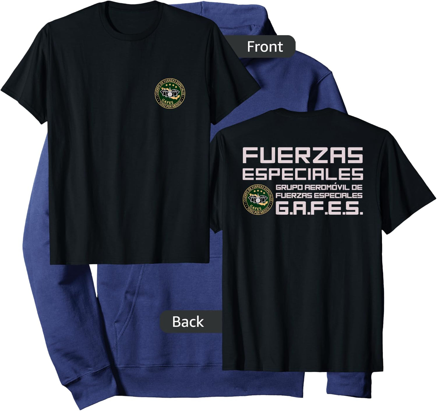 GAFE GAFES Mexico Fuerzas Especiales Mexican Special Force Hoodie - Hoodie | Navy