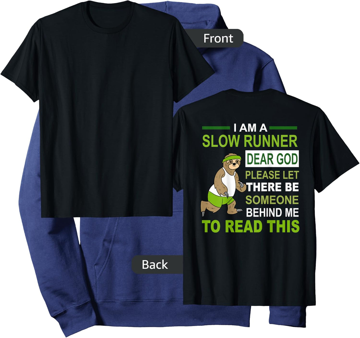 I am a slow runner sloth running runner funny Hoodie - Hoodie | Navy