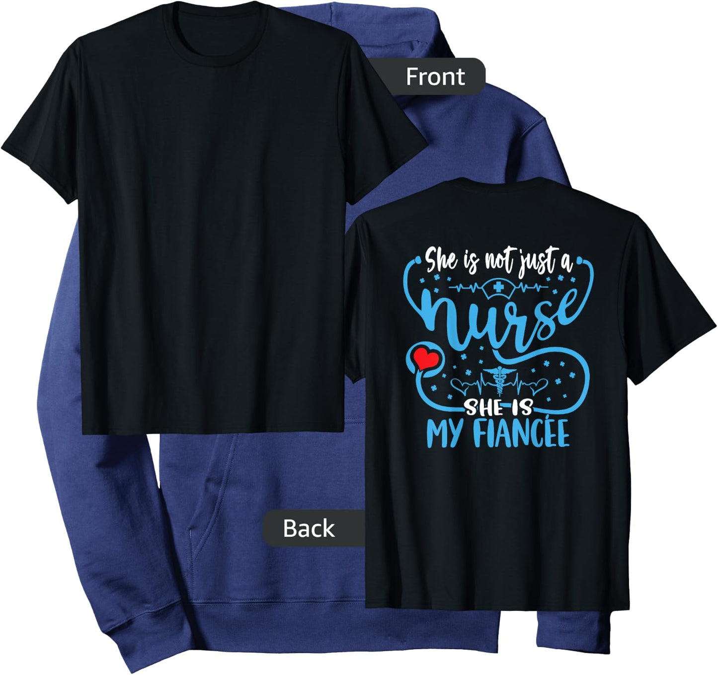 My Fiancee Is A Nurse Proud Nurse's Fiance RN LPN Family Hoodie - Hoodie | Navy