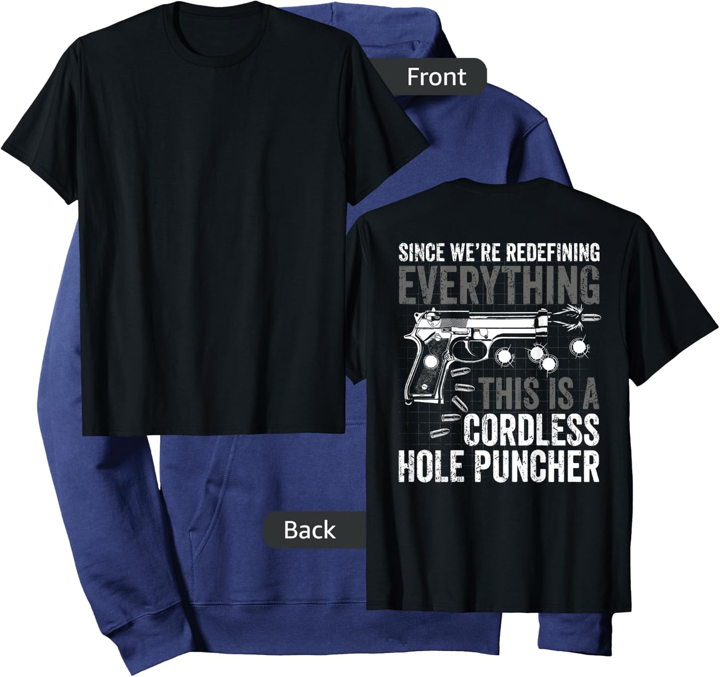 Since We Are Redefining Everything Now Gun Rights (on back) Hoodie - Hoodie | Navy