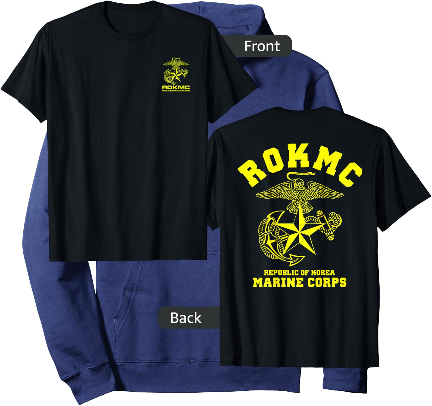 MechaProject ROKMC Korean Navy Diver Military - Men's Adults Classic Fit Black Short Sleeve - Small Hoodie - Hoodie | Navy