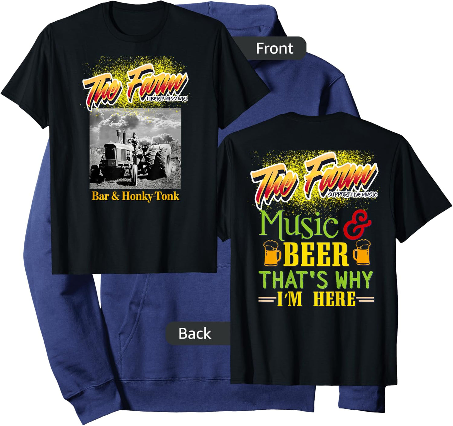 The Farm Liberty Missouri USA Live Music Bar Honky-tonk #1 Hoodie - Hoodie | Navy