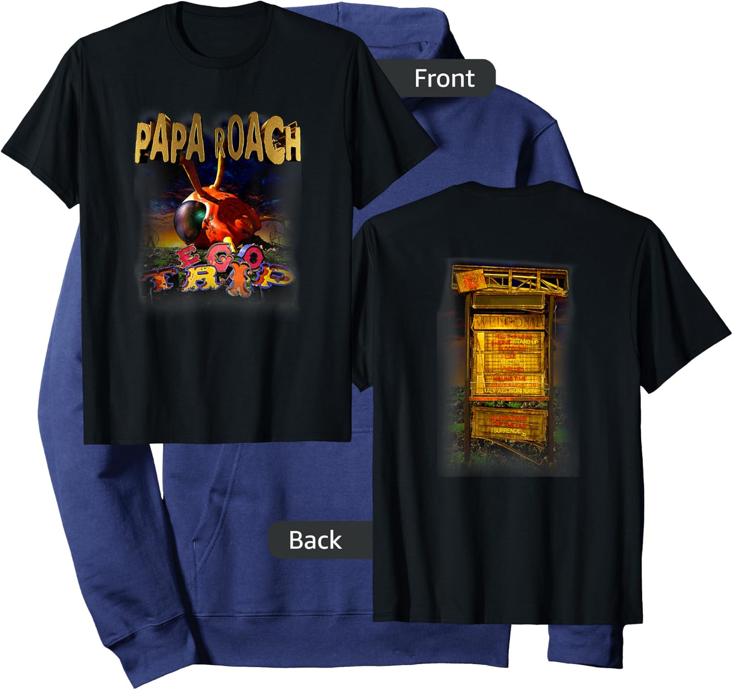 Papa Roach - Official Merchandise - Ego Trip Hoodie - Hoodie | Navy