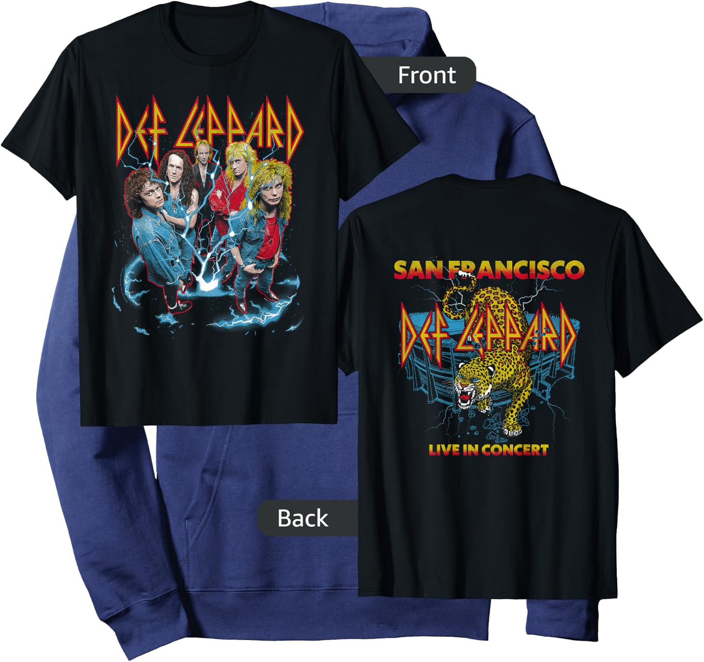 Def Leppard - Band Photo City San Francisco Hoodie - Hoodie | Navy