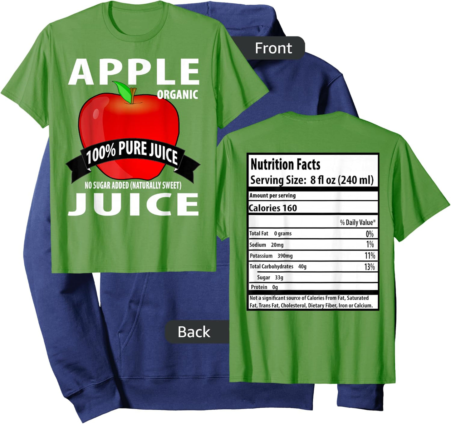 Apple Juice Box: Family Halloween Costumes for 5 People Hoodie - Hoodie | Navy
