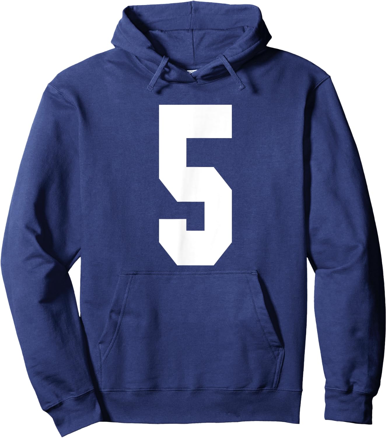 # 5 Team Sports Jersey Front & Back Number Player Fan Hoodie - Hoodie | Navy