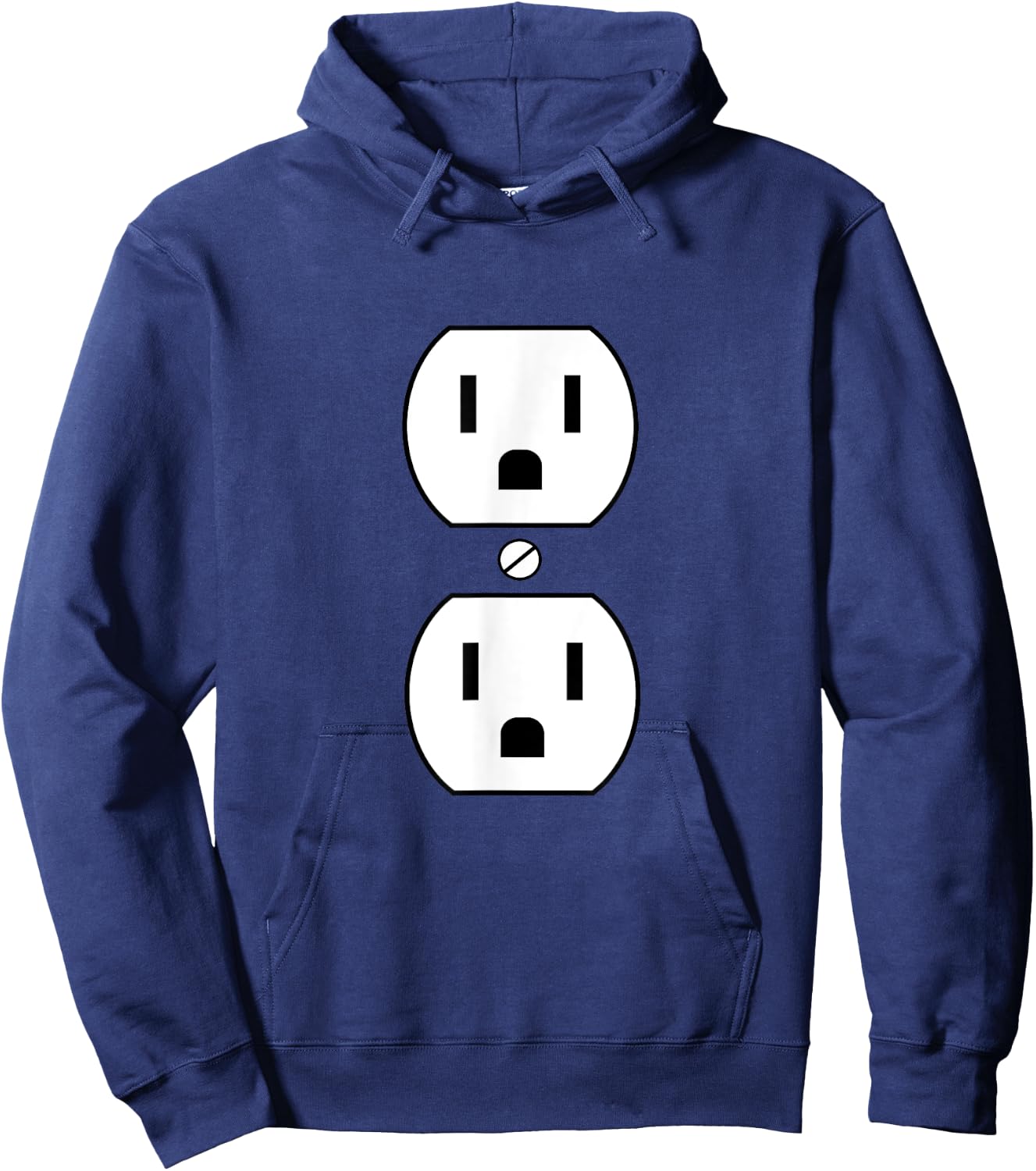 Electrical Plug Costume Funny Wall Socket Costume Hoodie - Hoodie | Navy