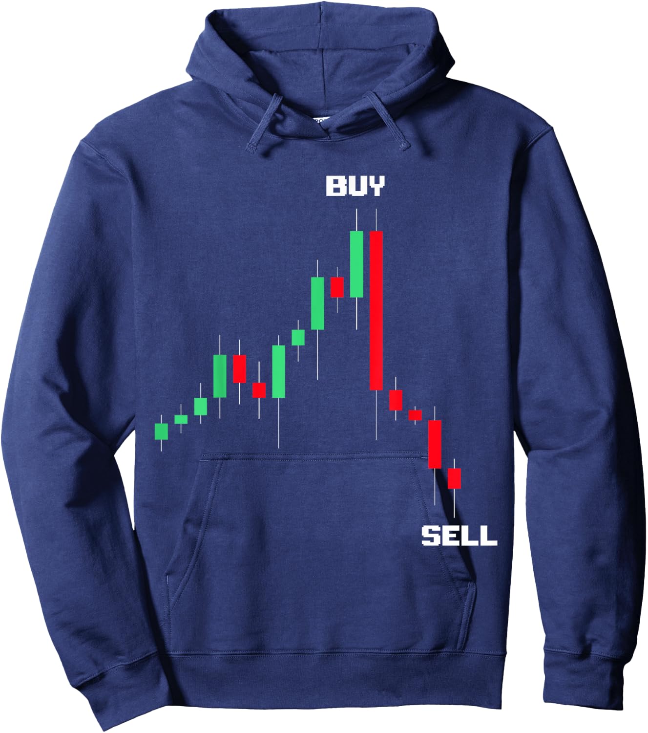 Buy High Sell Low Funny Crypto Holder Investing Day Trader Hoodie - Hoodie | Navy