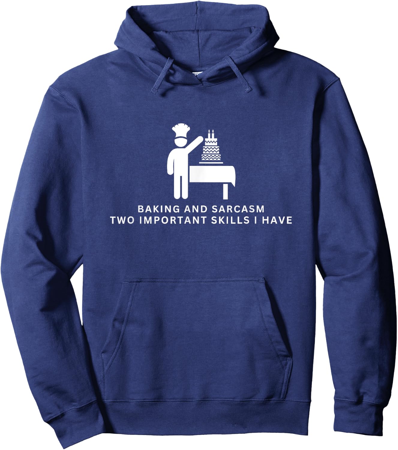 Baking and Sarcasm Funny Baker Hoodie - Hoodie | Navy