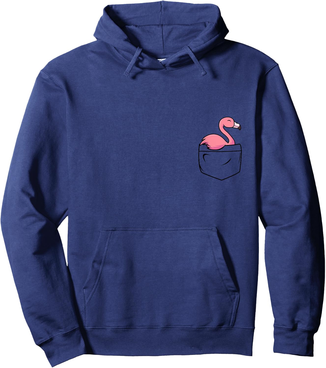 Pocket Flamingo Funny Cute Bird in your Pocket Hoodie - Hoodie | Navy