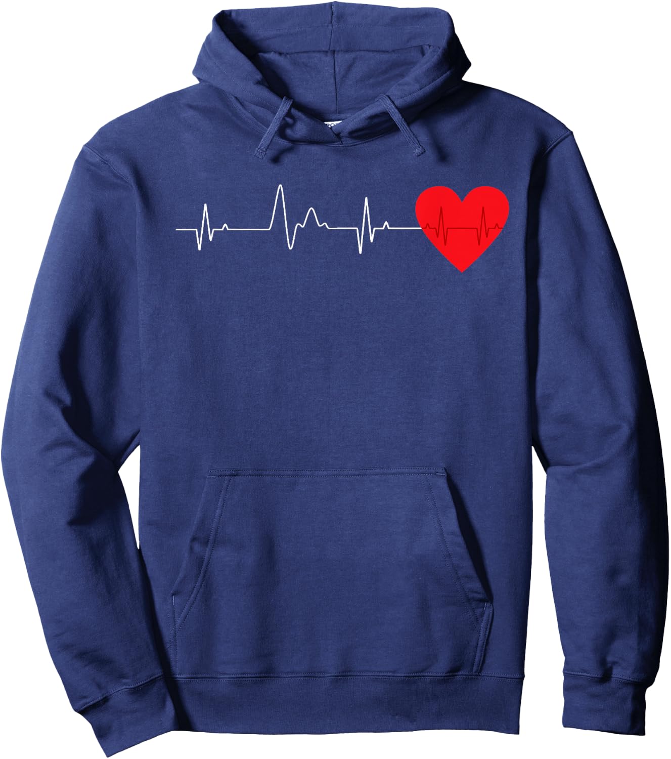Heart EKG Heartbeat Pulseline Cardiologist Surgeon Survivor Hoodie - Hoodie | Navy