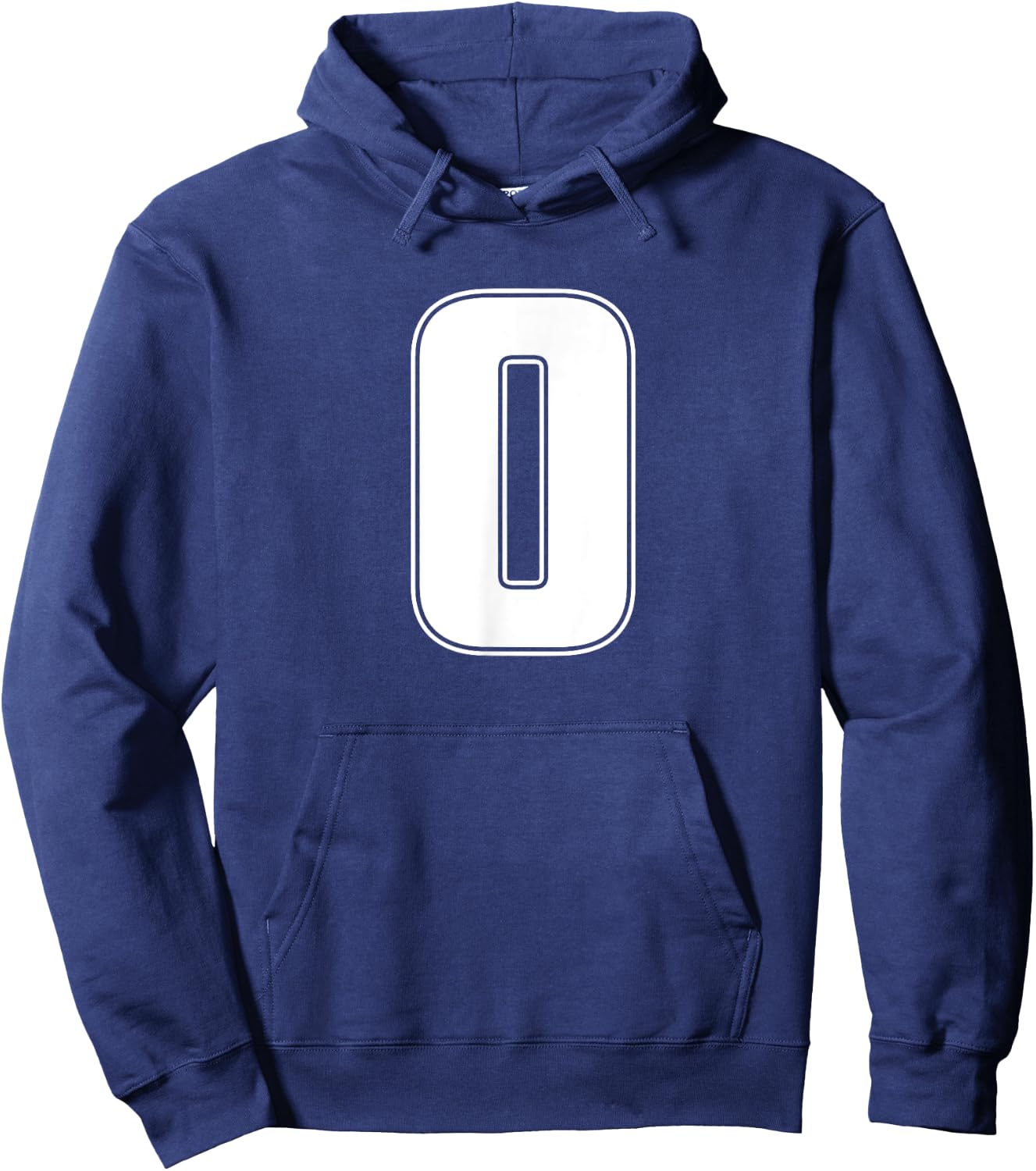 Number 0 Zero Sports Athletic Team Jersey Varsity Uniform Hoodie - Hoodie | Navy