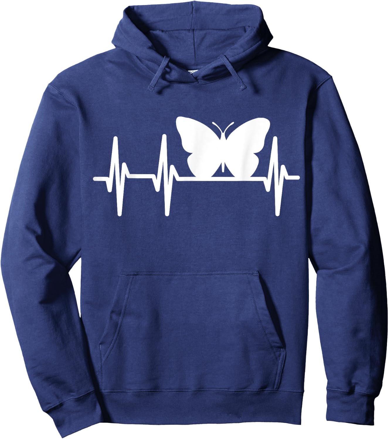 Butterfly Heartbeat Gift Lovers Heartbeat Hoodie - Hoodie | Navy