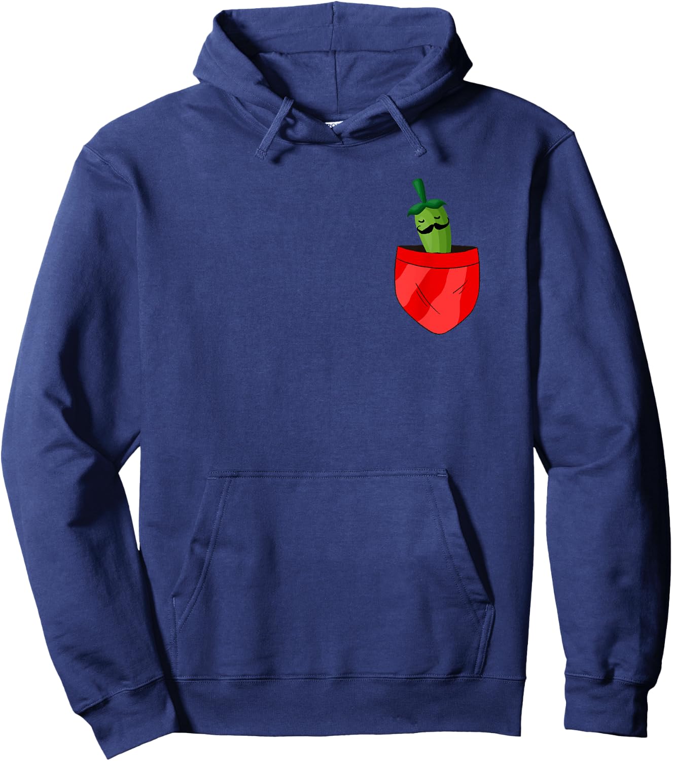 Funny Jalapeno In Pocket Chili Pepper Hoodie - Hoodie | Navy