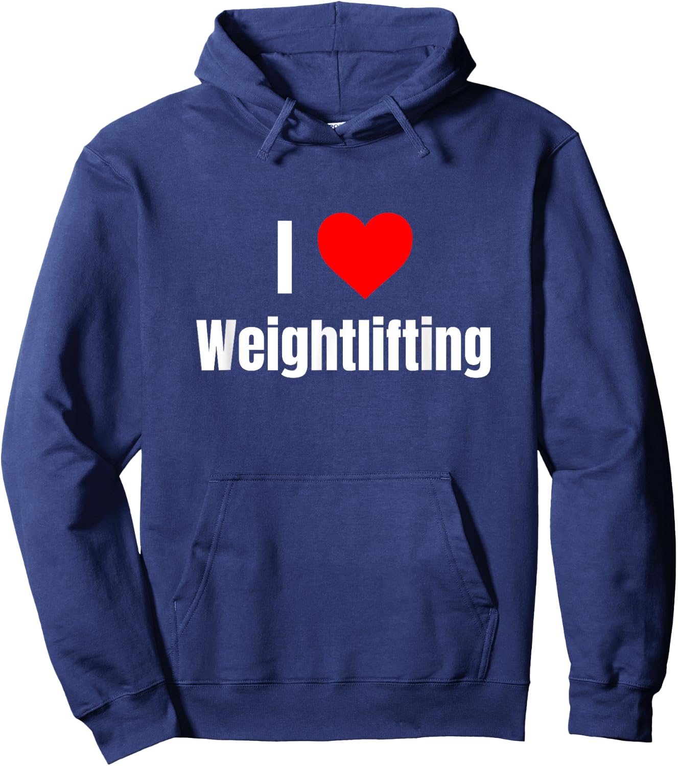 I Love Weightlifting Heart Gifts Men Women Apparel Clothes Hoodie - Hoodie | Navy