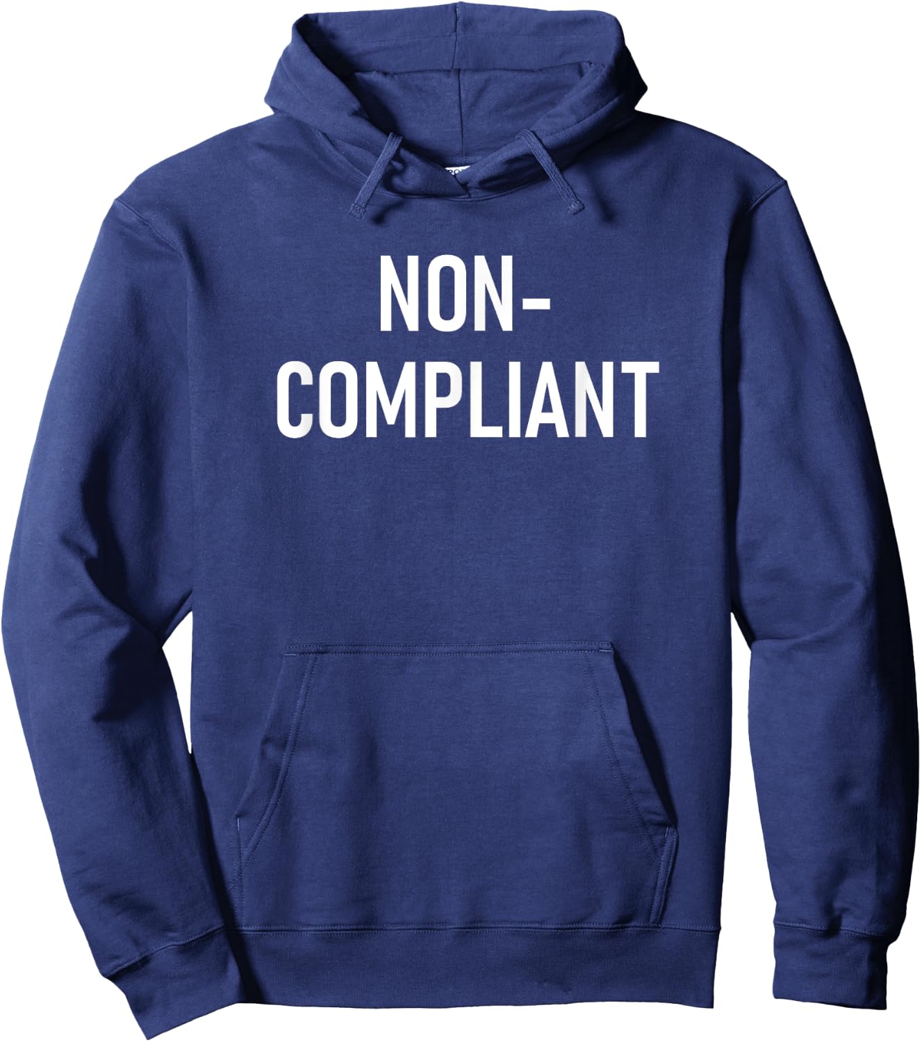Non-Compliant, Funny, Jokes, Sarcastic Hoodie - Hoodie | Navy
