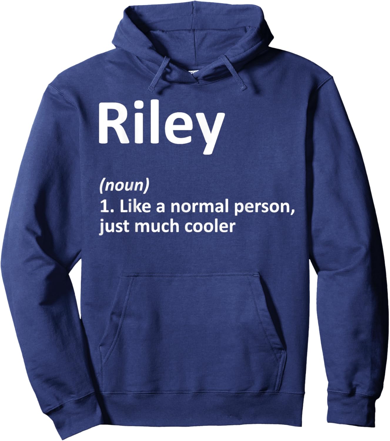 RILEY Definition Personalized Name Funny Birthday Gift Hoodie - Hoodie | Navy