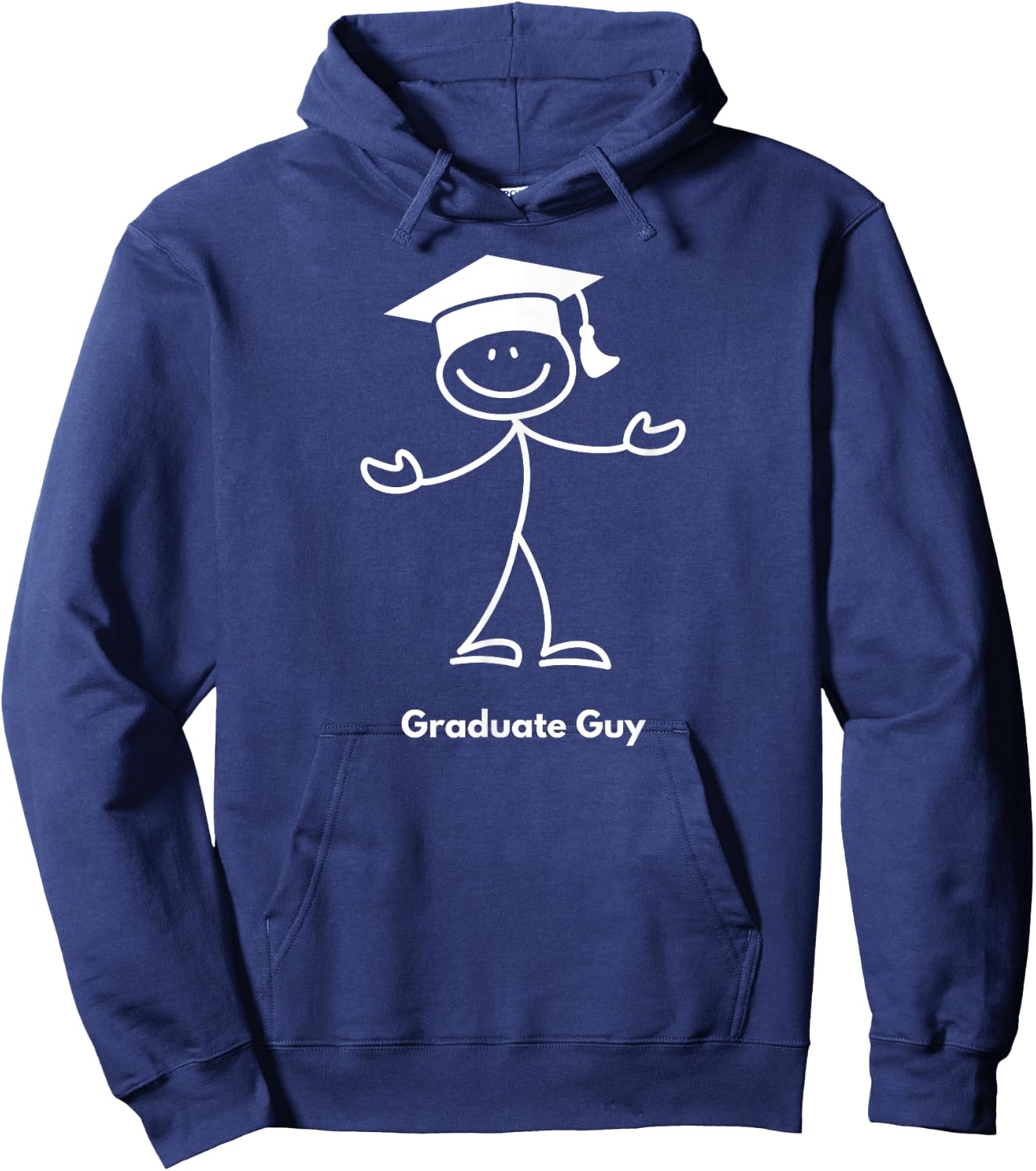 It's My Graduation Party Smile Face Funny Cute Graduate Guy Hoodie - Hoodie | Navy
