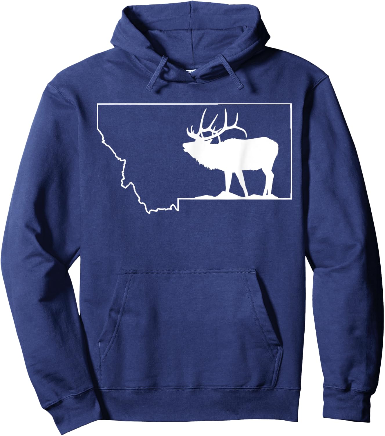 Montana Elk Hunting Cool Montana Hunters Hunting Hoodie - Hoodie | Navy