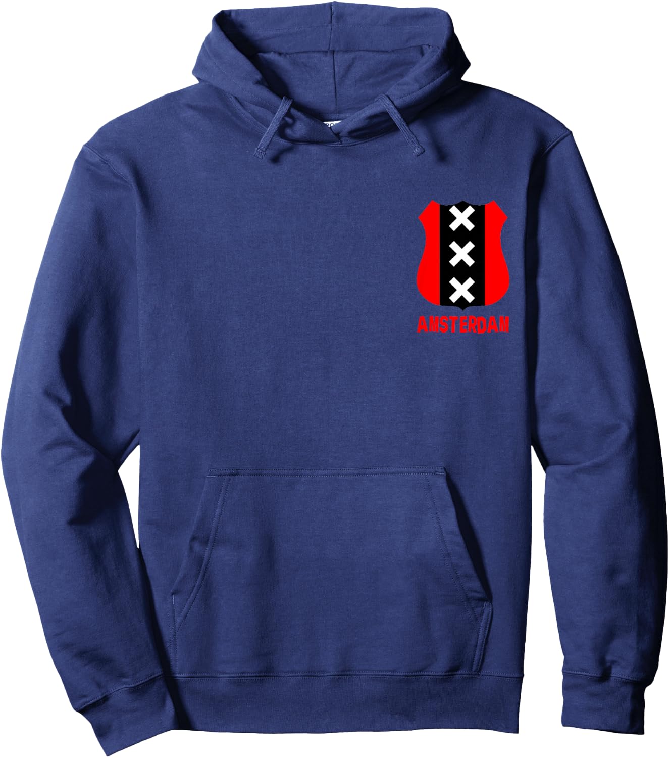 Amsterdam Coat of Arms Symbol 3X Shield Crest Flag Hoodie - Hoodie | Navy