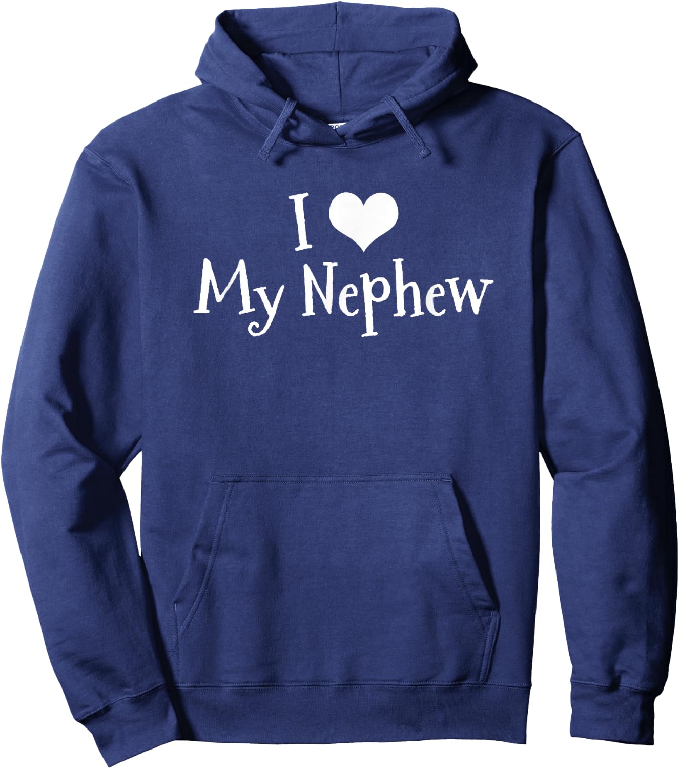 I Love My Nephew with Heart Hoodie - Hoodie | Navy
