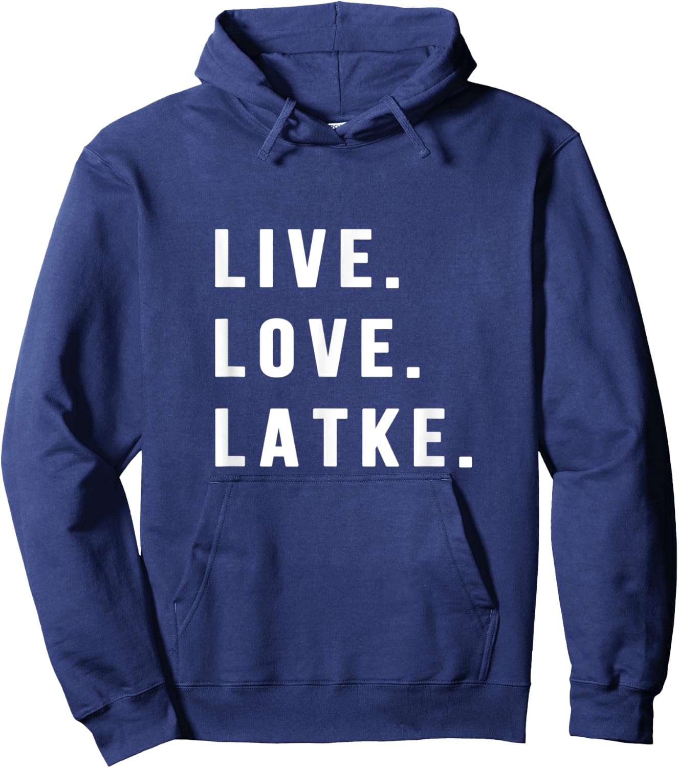 Hanukkah Latke Party Live Love Latkes Jewish Menorah Holiday Hoodie - Hoodie | Navy