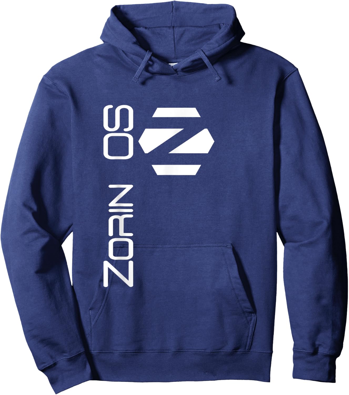 Linux Zorin OS White Tagline and Logo Open Source Os Hoodie - Hoodie | Navy