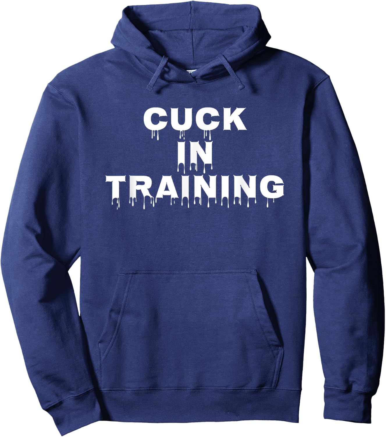 Cuck In Training Adult Novelty Kinky Cuckold Dom Sub Shirt Hoodie - Hoodie | Navy