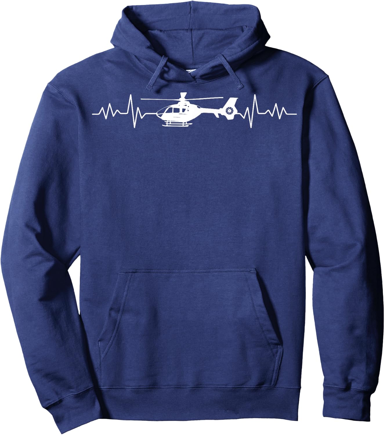 Awesome Pilot Gifts Apparel and Accessories Heart Pulse, EKG and Heartbeat with Helicopter Kids/Boys Kids/Girls Black Hoodie - Hoodie | Navy