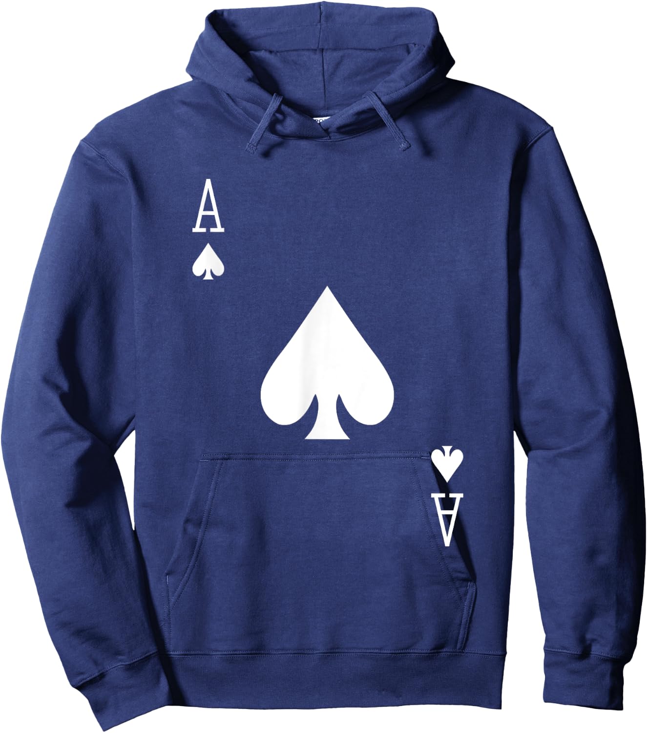Him & Her Valentines Day Ace of Spades Poker Cards Matching Hoodie - Hoodie | Navy