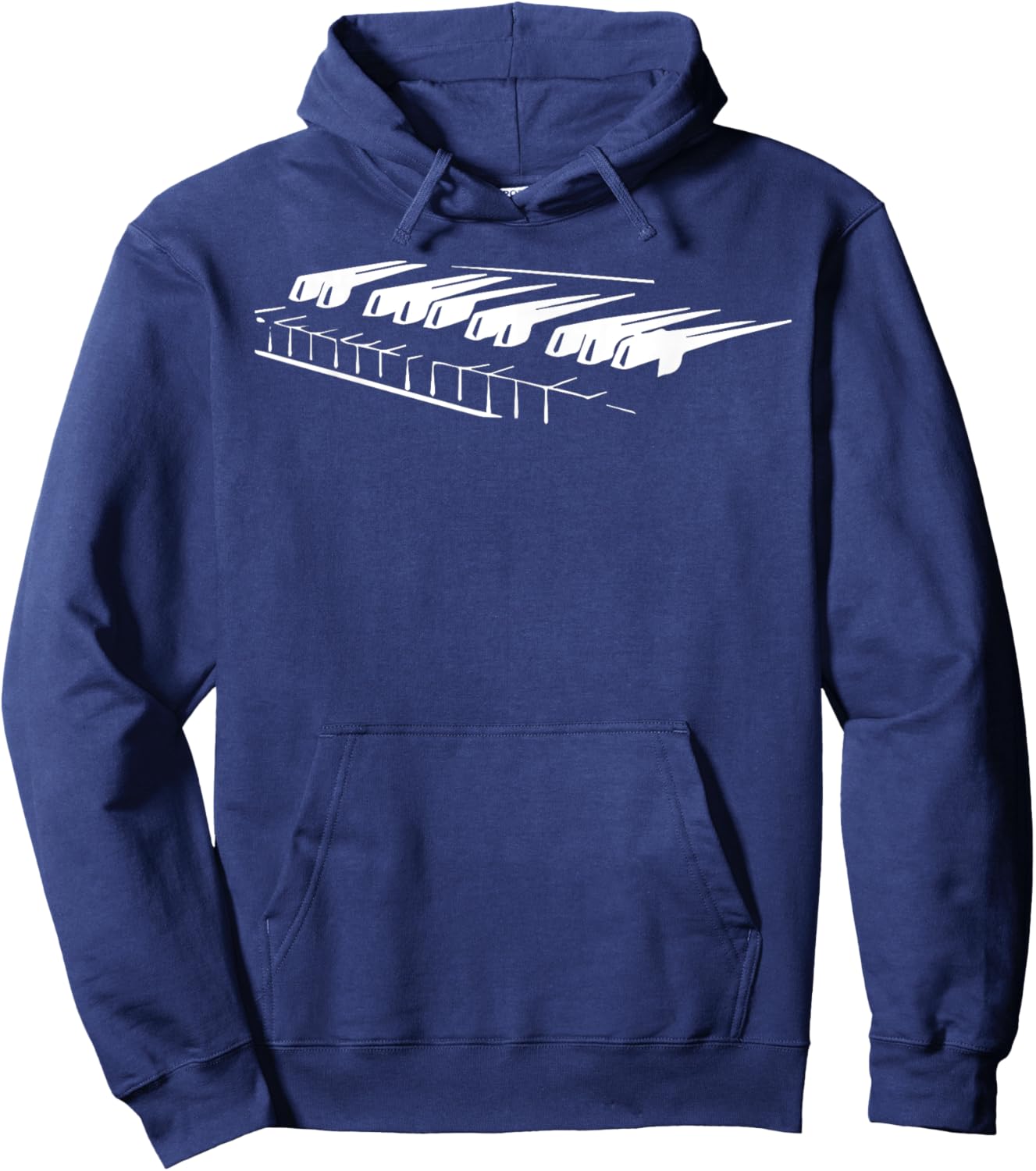 Hobby Musik Tasteninstrument Orchester Geschenke Piano Pianist Gift Klimperbox Musician Keys Hoodie - Hoodie | Navy