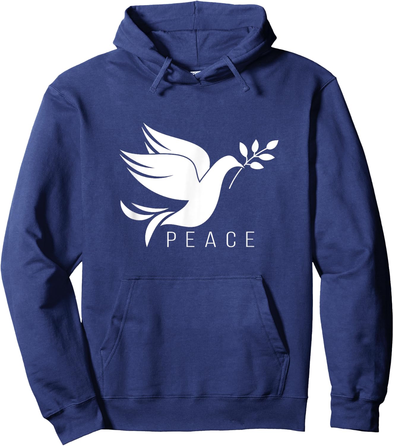 Peace Dove Symbol With Olive Tree Branch Hoodie - Hoodie | Navy