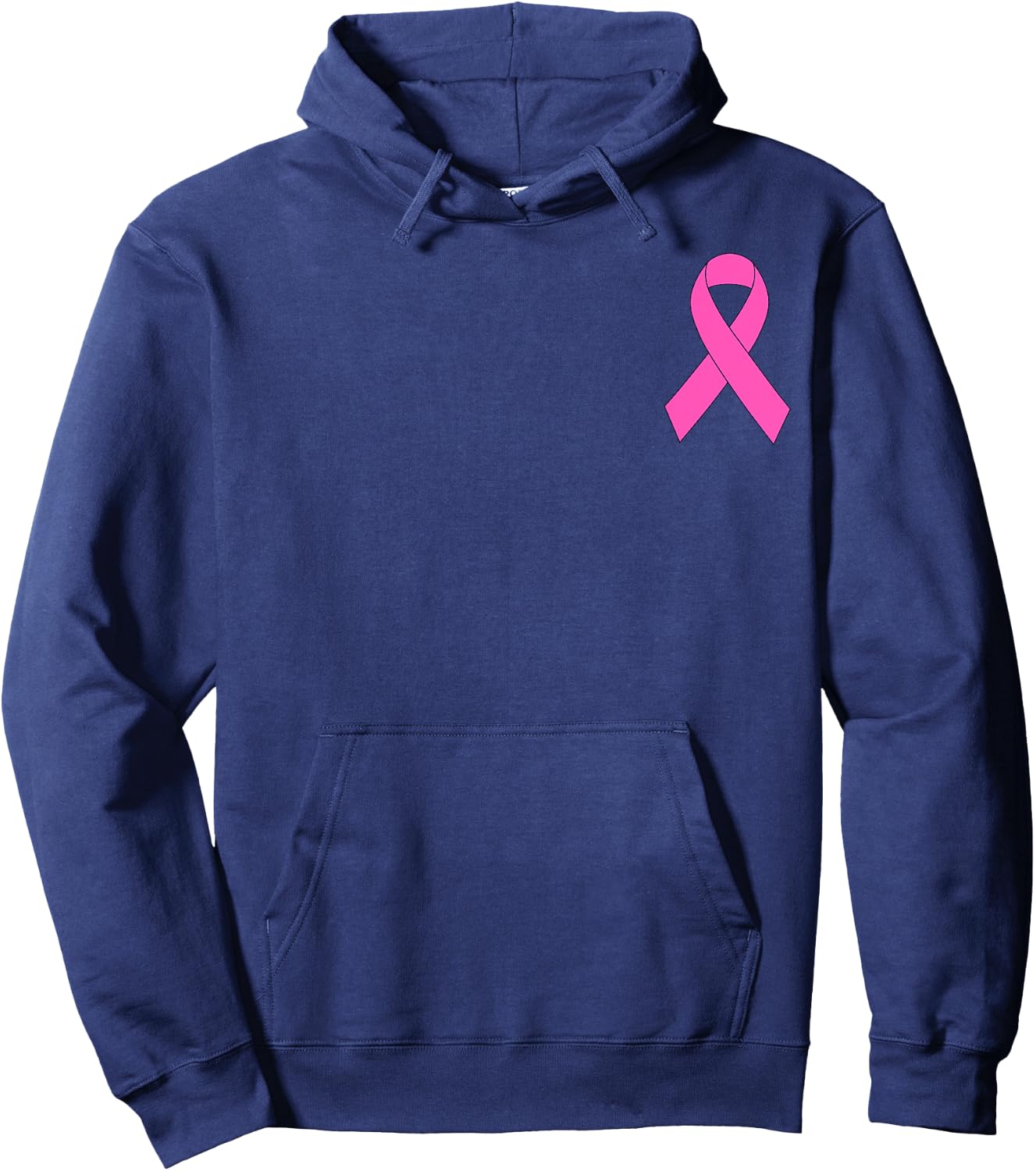 Cute Pink Ribbon Breast Cancer Awareness Women Men Kids Hoodie - Hoodie | Navy