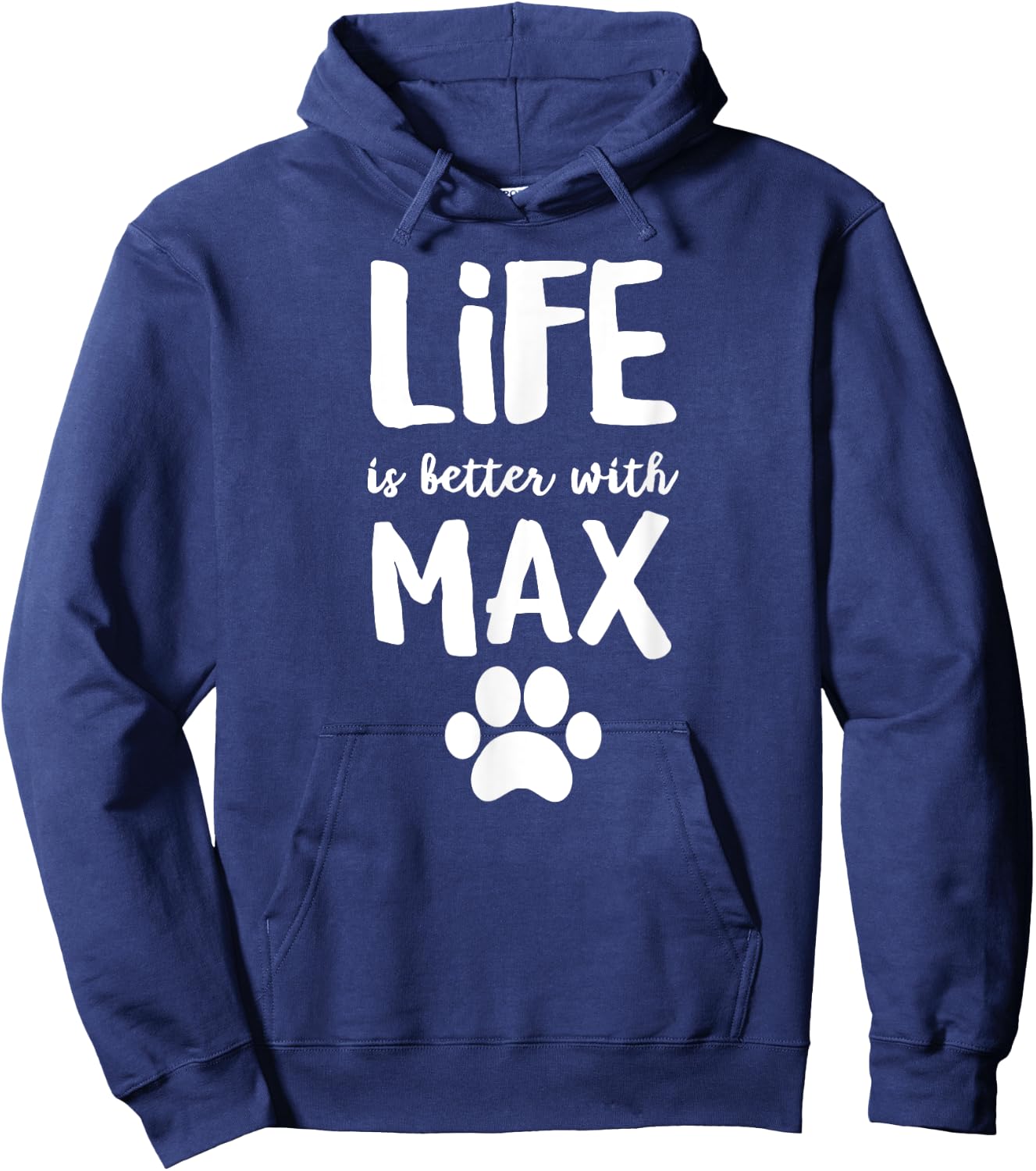 Life is better with Max Dog Name Women Kids Hoodie - Hoodie | Navy