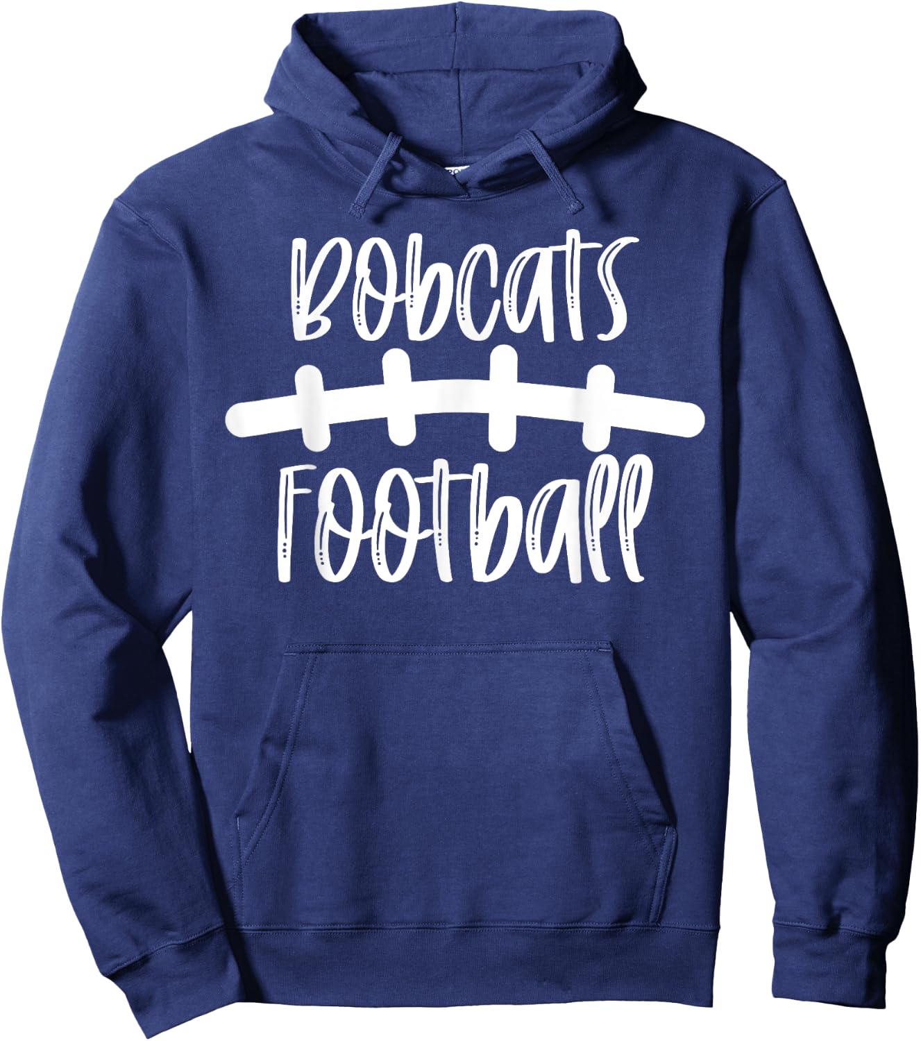 Bobcats Football School Spirit Team Mascot Game Night Hoodie - Hoodie | Navy