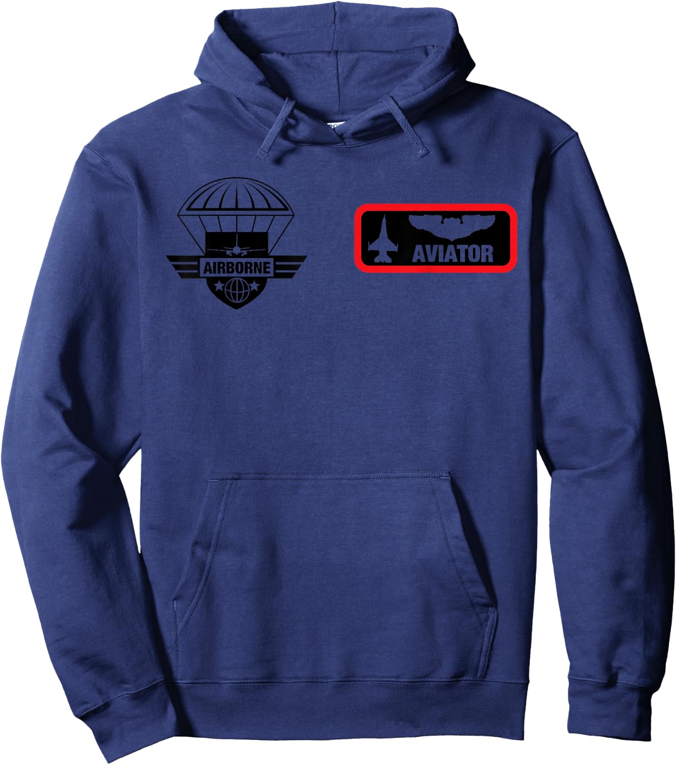 Military Aviator Jet Fighter Pilot Halloween Costume Idea Hoodie - Hoodie | Navy