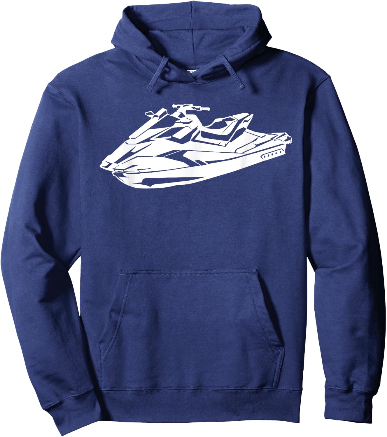 Silhouette Jet Ski Water Sports Skiing Rider Skier Boating Hoodie - Hoodie | Navy