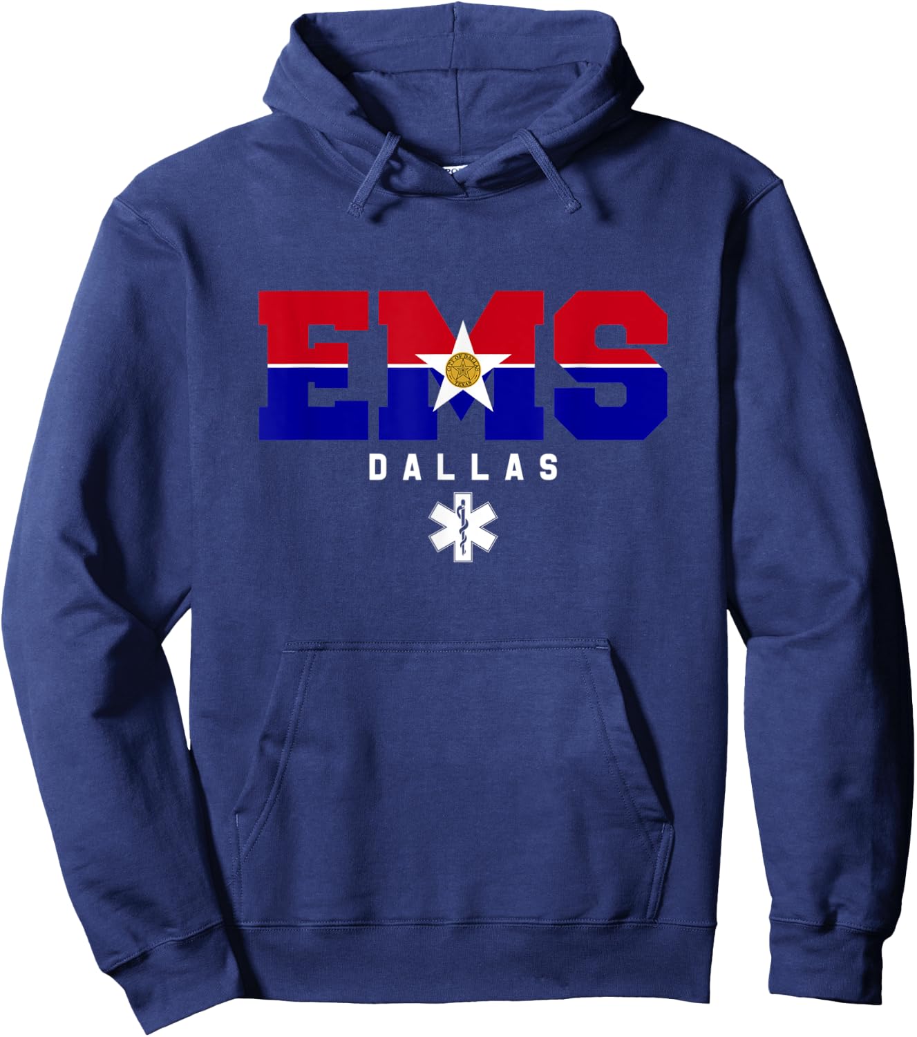 Dallas Texas EMS Emergency Medical Services EMT Duty Hoodie - Hoodie | Navy