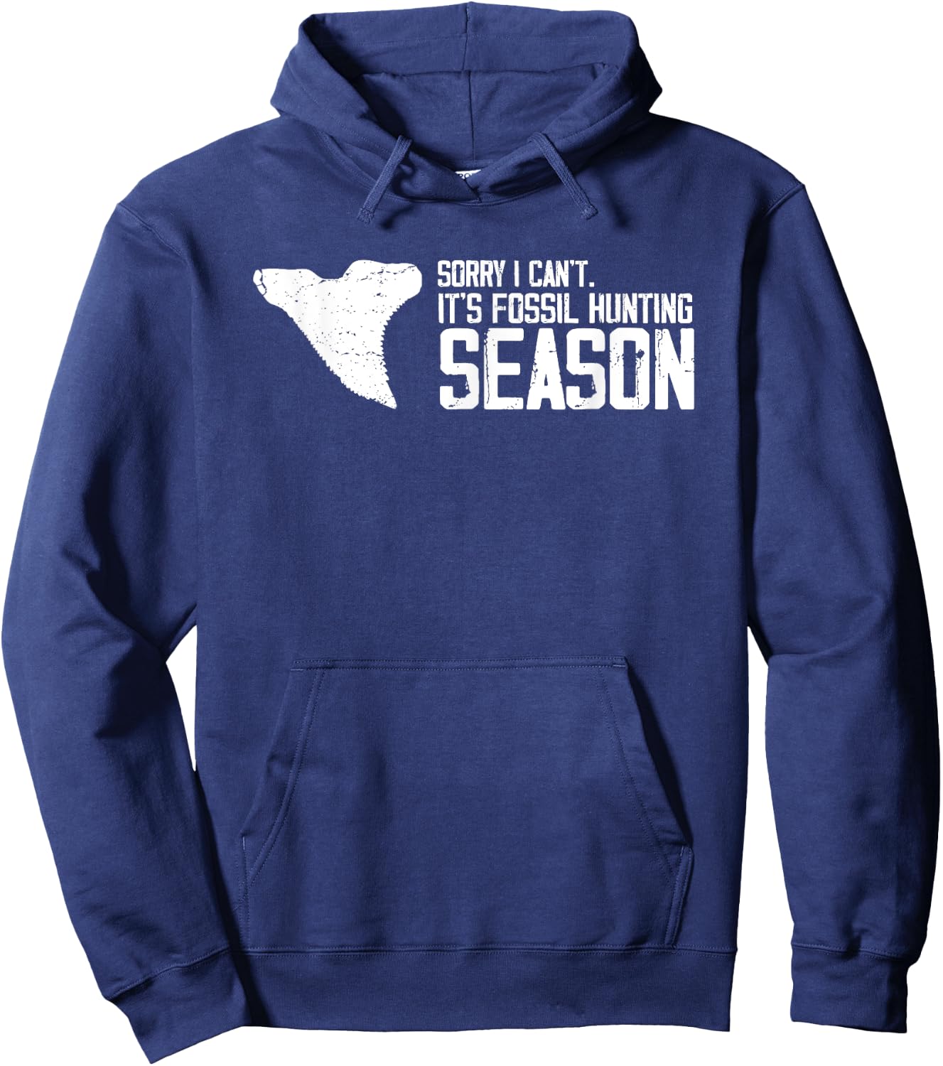 Fossil Tooth Hunter Design for Fossil Tooth Collector Hoodie - Hoodie | Navy