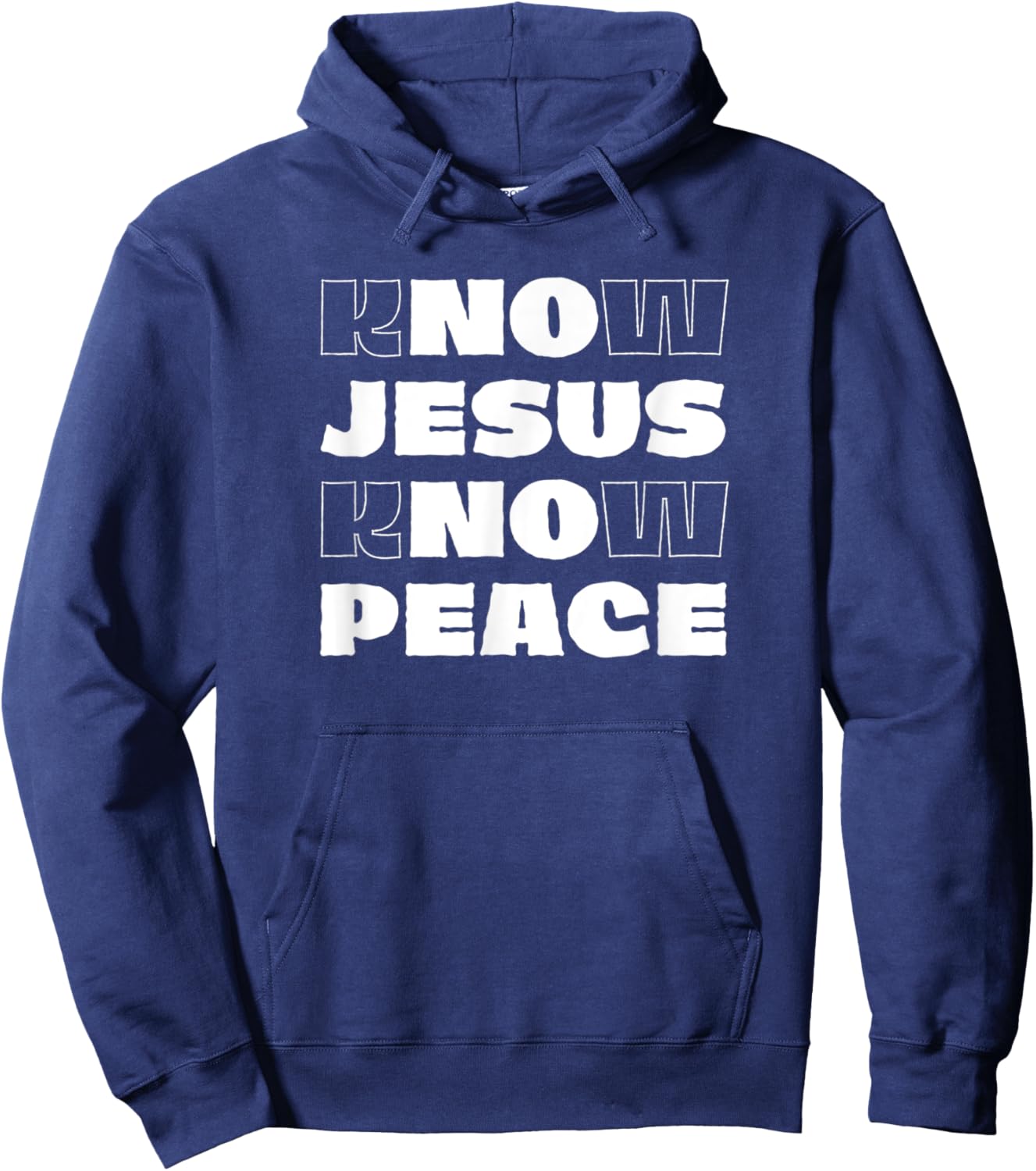 Know Jesus Know Peace Christian Faith Religion Bible Verse Hoodie - Hoodie | Navy