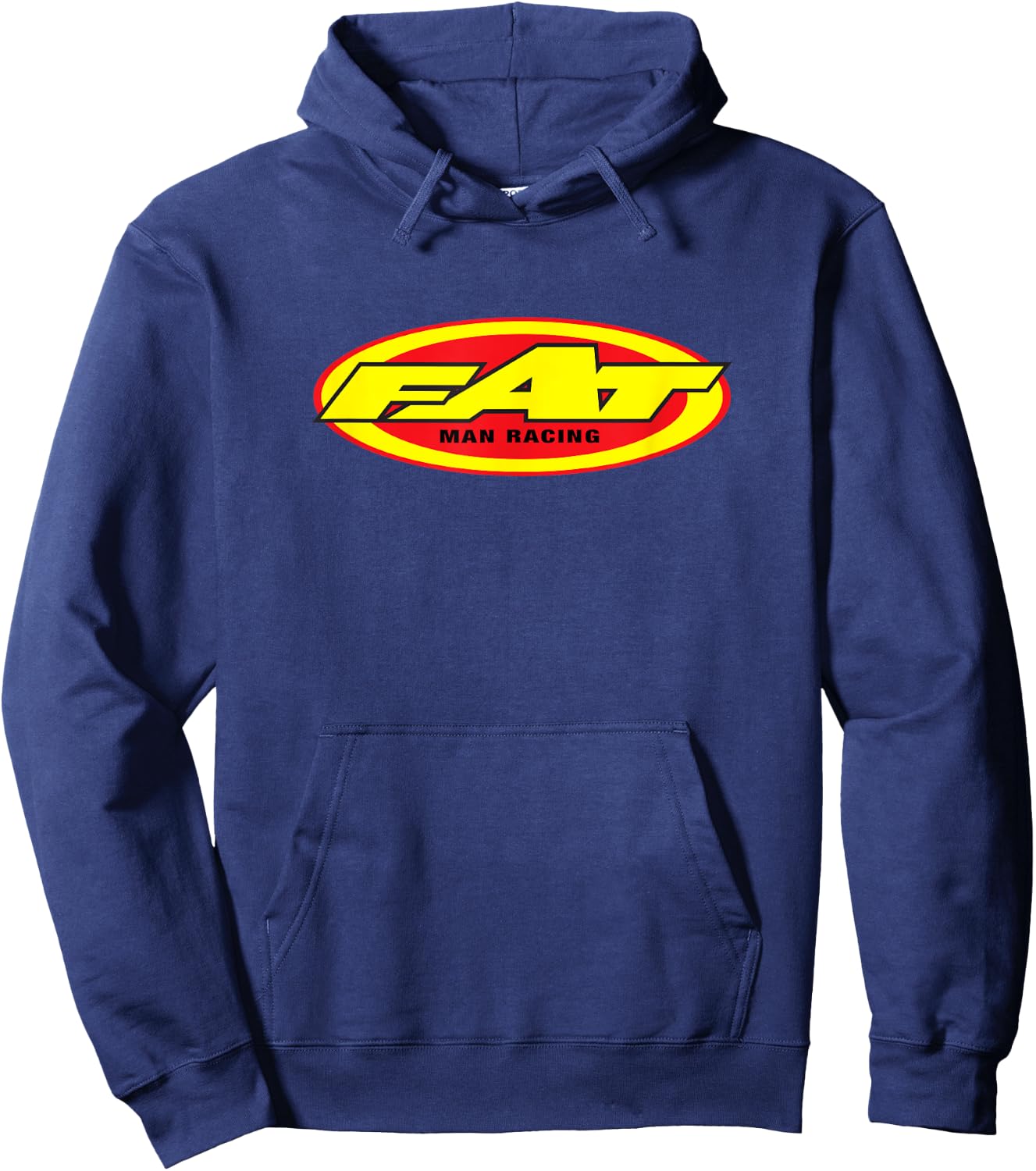 Fat Man Racing Funny Motocross Dirt Bike Hoodie - Hoodie | Navy
