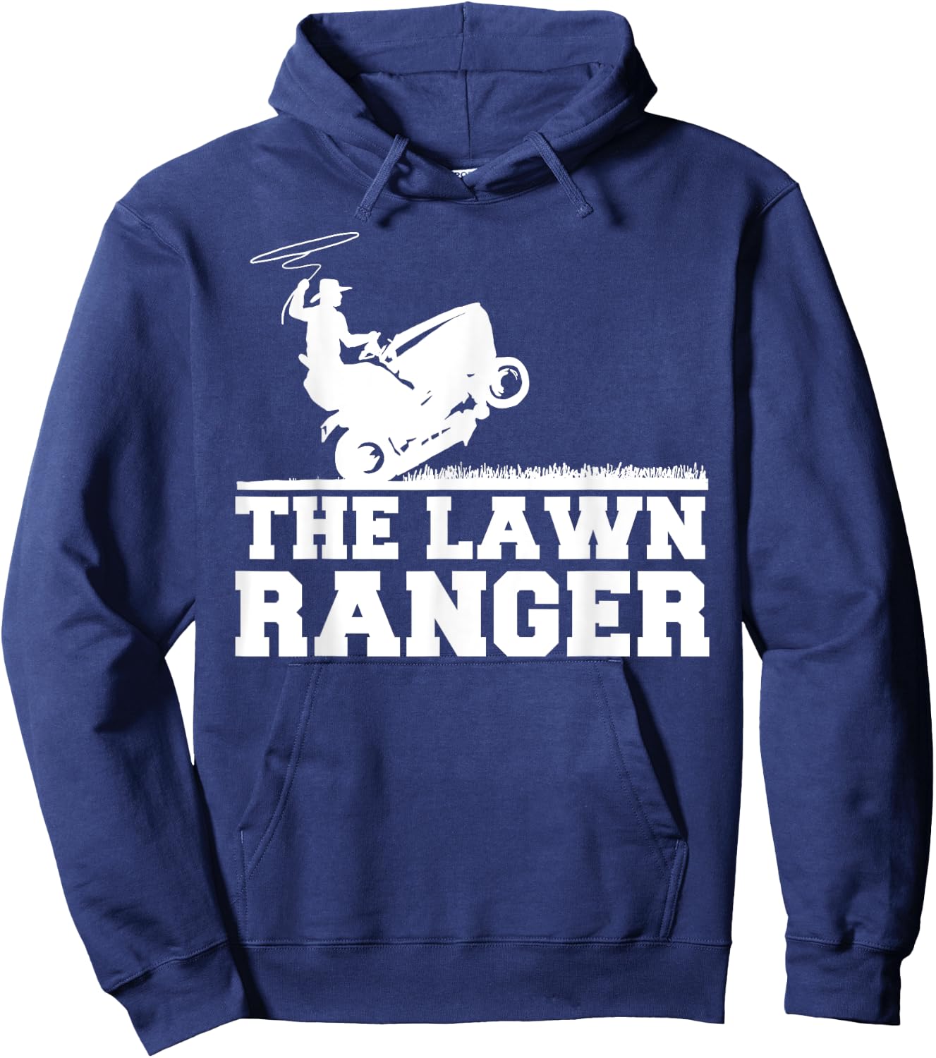 The Lawn Ranger funny Grass Cutting Mowing Hoodie - Hoodie | Navy