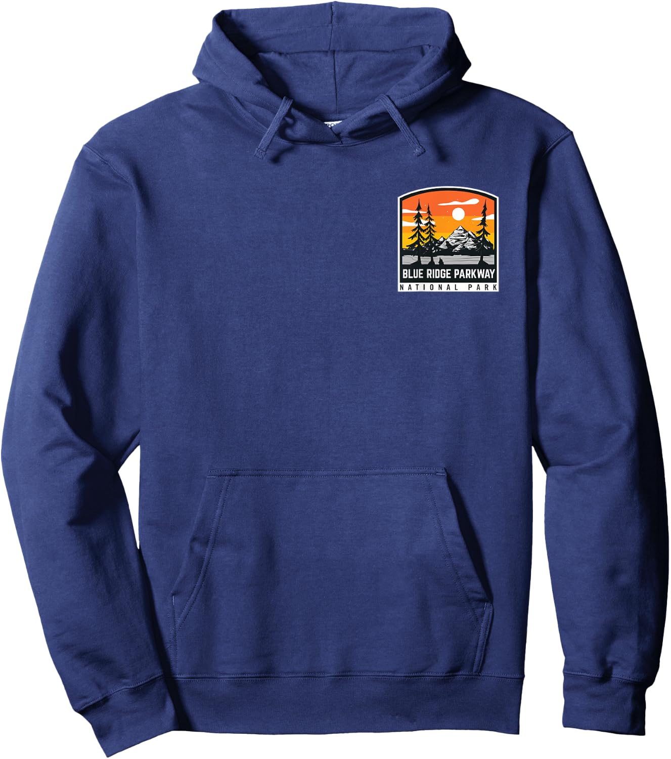 Vintage Blue Ridge Parkway North Carolina Nature Hiking Trip Hoodie - Hoodie | Navy