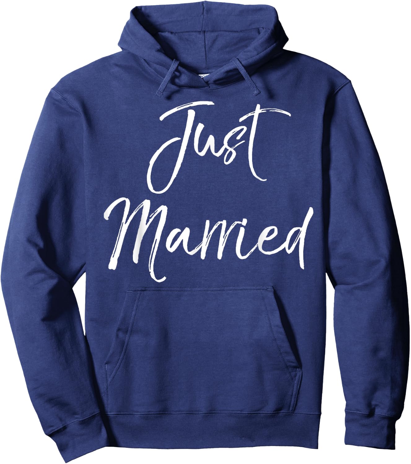 Just Married Shirt Cute Wedding Shirt for Couples After Hoodie - Hoodie | Navy