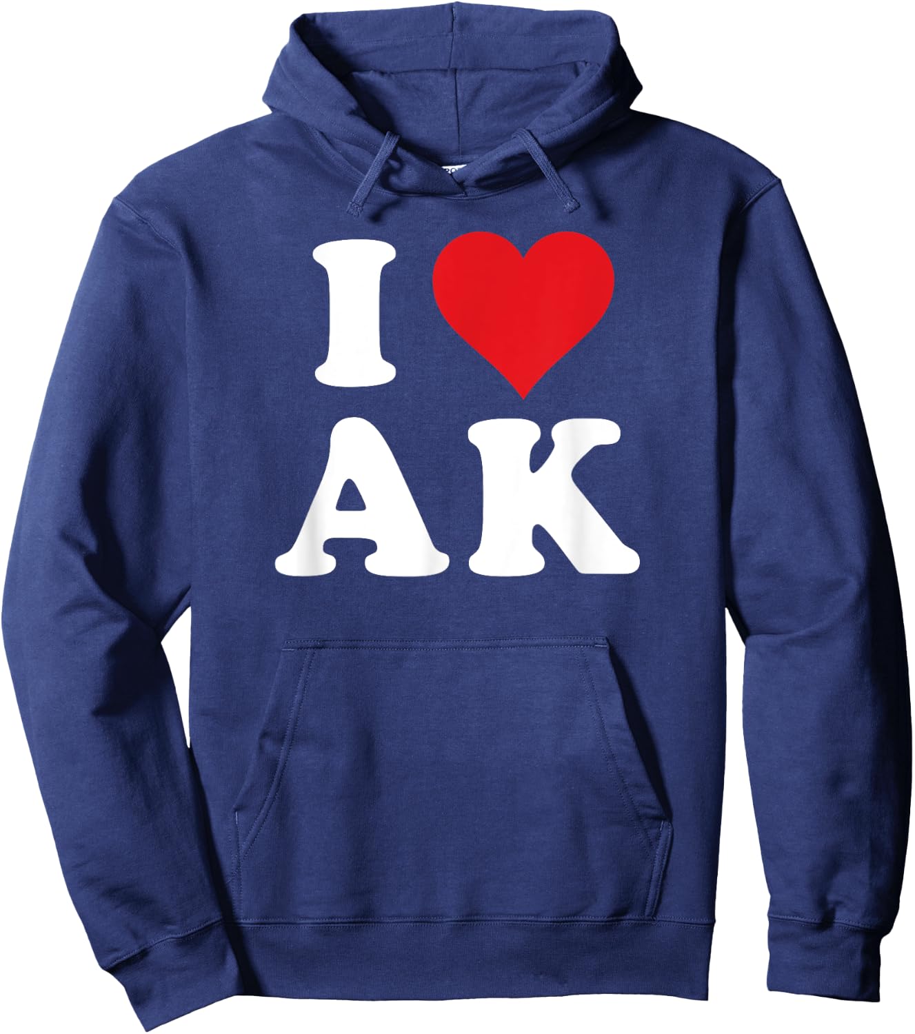 I Heart AK Initials I Love A.K. First And Last Name A K Hoodie - Hoodie | Navy