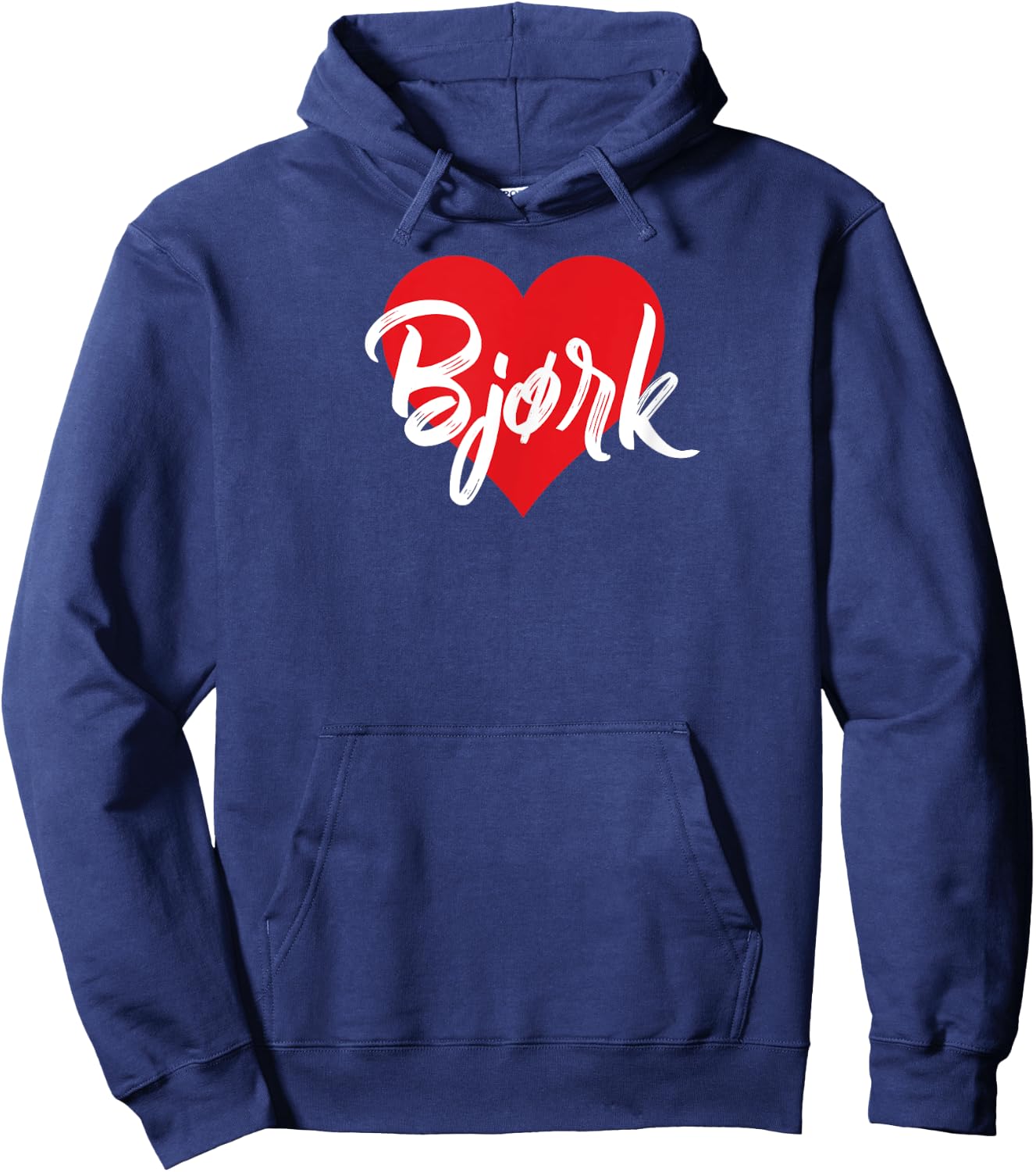 Ich Liebe Bjørk First Name Love Heart Hoodie - Hoodie | Navy